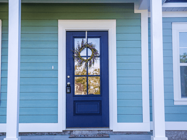 blue door porch